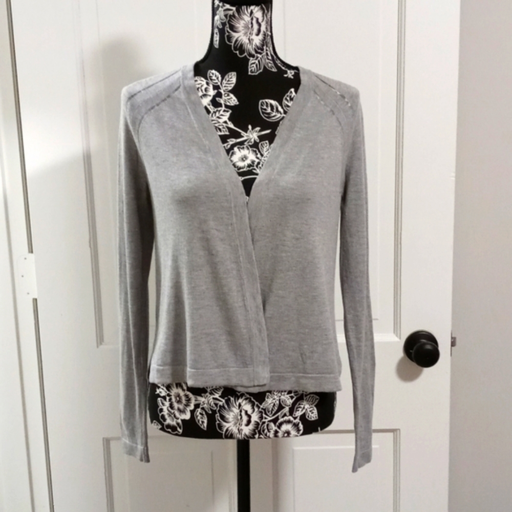 🆕 🩶Loft🩶 - Silk-Blend Open Front Sweater